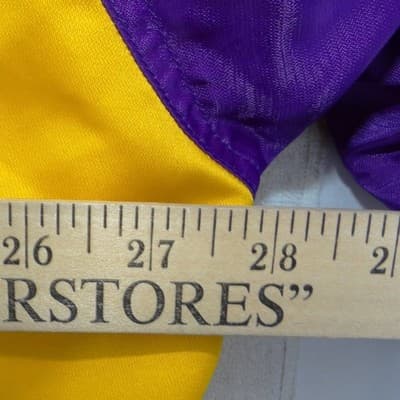 Nike Los Angeles Lakers Vintage NBA Bomber Jacket Yellow Purple XXL - Thumbnail 8