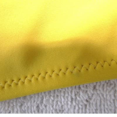Womens Yellow Tie Shoulder Bandeau Bikini Set High Cut Two Piece Swimsuit M - Thumbnail 6