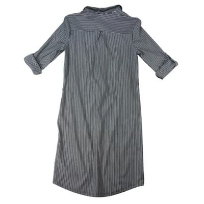 Mile Gabrielle Striped Shirt Dress Button Down Roll Sleeves Midi Womens Sz Small - Thumbnail 4