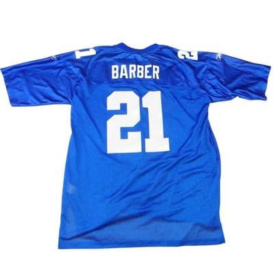 New York Giants Tiki Barber 21 Jersey VTG Mens XL Blue Mesh Football Reebok NFL - Thumbnail 3