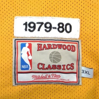 Rare Lakers Magic Johnson 32 Jersey 1979-80 Gold Mens 3XL Mitchell & Ness - Thumbnail 6