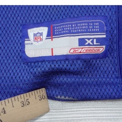 New York Giants Tiki Barber 21 Jersey VTG Mens XL Blue Mesh Football Reebok NFL - Thumbnail 7