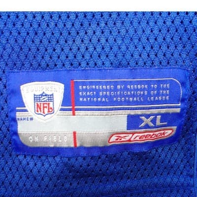 New York Giants Tiki Barber 21 Jersey VTG Mens XL Blue Mesh Football Reebok NFL - Thumbnail 4