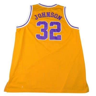 Rare Lakers Magic Johnson 32 Jersey 1979-80 Gold Mens 3XL Mitchell & Ness - Thumbnail 3