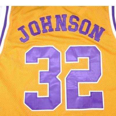 Rare Lakers Magic Johnson 32 Jersey 1979-80 Gold Mens 3XL Mitchell & Ness - Thumbnail 5