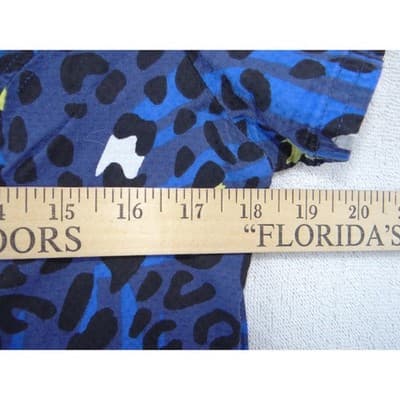 Heartsoul Wiki Neon Leopard Print Scrub Top Blue Pink Yellow Womens Medium - Thumbnail 4