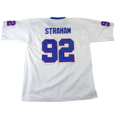 Michael Strahan 92 New York Giants Style Football Jersey White Mens XL-XXL - Thumbnail 3