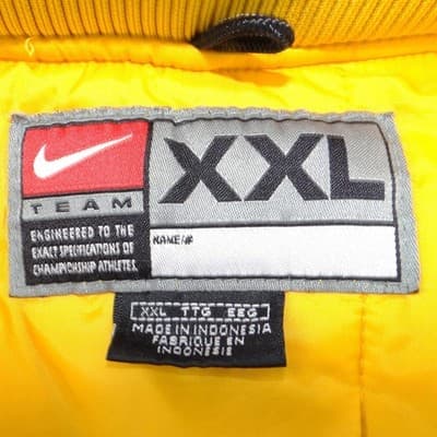 Nike Los Angeles Lakers Vintage NBA Bomber Jacket Yellow Purple XXL - Thumbnail 3