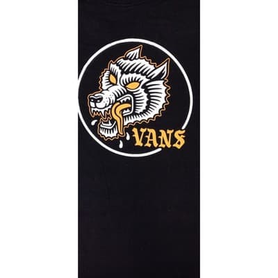 Vans Men's Black Wolf Graphic T-Shirt Size Large - Thumbnail 5