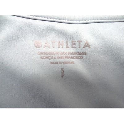 Athleta Womens Racerback Cropped Tank Top Sage Green Small Petite SP Scoop Neck - Thumbnail 2