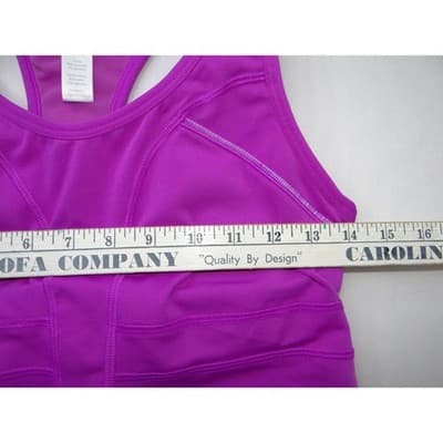 Athleta Womens Purple Racerback Workout Tank Top Built-in Bra Style 819383 Small - Thumbnail 5