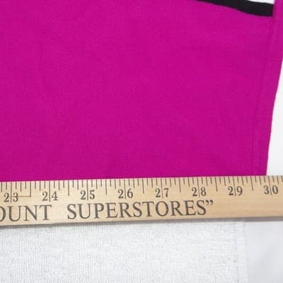 Style & Co Petite Magenta Pink Colorblock Batwing Dolman Knit Sweater Top PP - Thumbnail 4