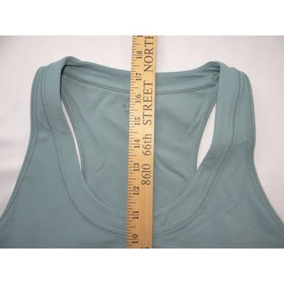 Athleta Womens Racerback Cropped Tank Top Sage Green Small Petite SP Scoop Neck - Thumbnail 4
