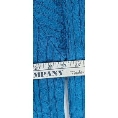 Alfred Dunner Teal Blue Cable Knit Cardigan Sweater Women's XL Button Front - Thumbnail 5