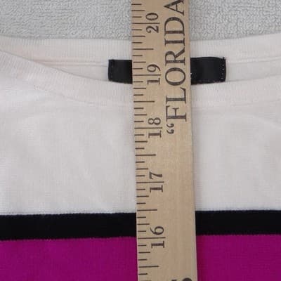 Style & Co Petite Magenta Pink Colorblock Batwing Dolman Knit Sweater Top PP - Thumbnail 5