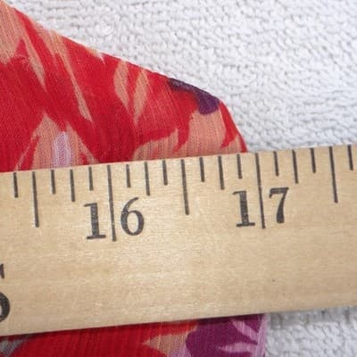 Alfani Womens Red Pink Purple Floral Ruffle Neck Chiffon Shift Dress Size 4 - Thumbnail 4