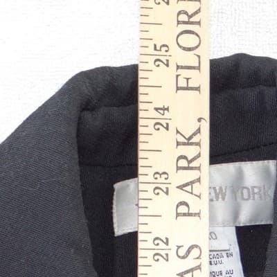 Jones New York Womens Black Button Front Tailored Blazer Jacket Size 10 - Thumbnail 6