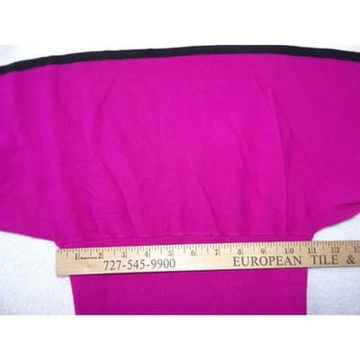 Style & Co Petite Magenta Pink Colorblock Batwing Dolman Knit Sweater Top PP - Thumbnail 6