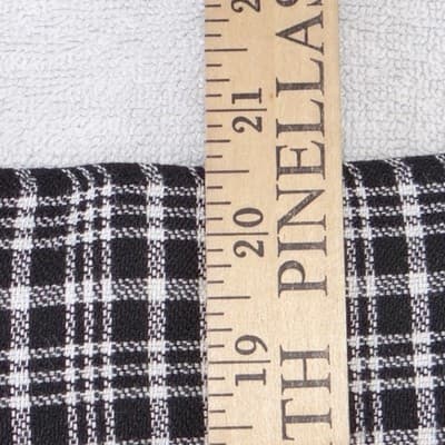 Christy Girl Dori Adler Vintage Black White Plaid Pencil Skirt High Waist - Thumbnail 5