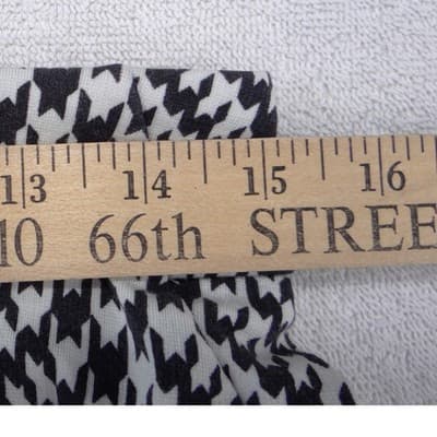 Chicos Black White Houndstooth Wide Leg Pants Pull On Size 00R US 2R - Thumbnail 4