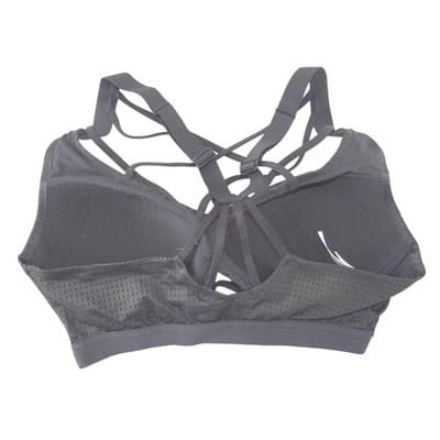 Victoria Sport Black Strappy Perforated Mesh Sports Bra 34C Medium Impact - Thumbnail 4