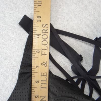 Victoria Sport Black Strappy Perforated Mesh Sports Bra 34C Medium Impact - Thumbnail 6