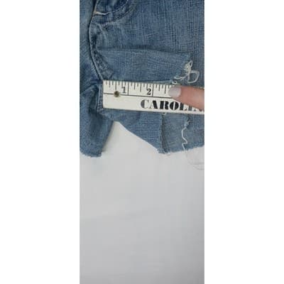Youth Dickies Denim Cutoff Shorts Little Girls Size 10 Light Wash Frayed Hem - Thumbnail 5