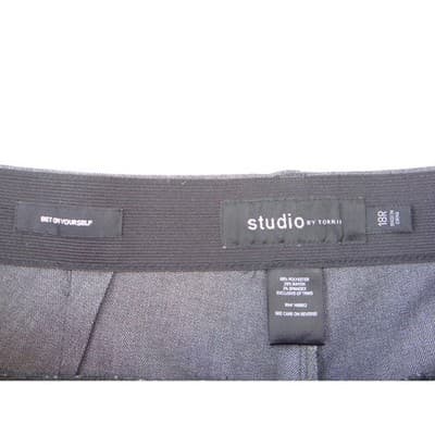 Studio by Torrid Womens Gray Wide Leg Dress Pants Size 18R Stretch Career - Thumbnail 2