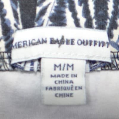 American Eagle Outfitters Blue White Geometric Tribal Print Mini Skirt Womens M - Thumbnail 2