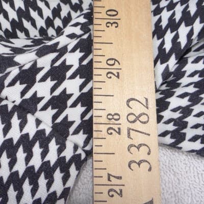 Chicos Black White Houndstooth Wide Leg Pants Pull On Size 00R US 2R - Thumbnail 5
