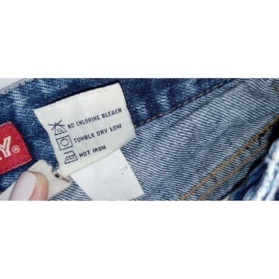 Vintage UnionBay Blue Denim Jeans Junior Size 1 Wide-Leg Straight-Leg Denim Pant - Thumbnail 3