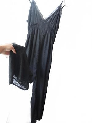 Elegant Black Lace-Trimmed Jumpsuit - size 4 - Thumbnail 4