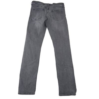 Express Mens Hyper Stretch Slim Skinny Jeans Grey Faded Wash - Thumbnail 4