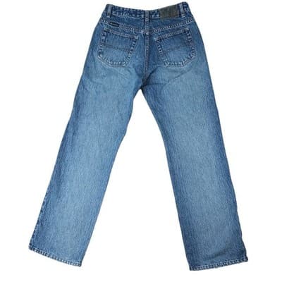 Vintage UnionBay Blue Denim Jeans Junior Size 1 Wide-Leg Straight-Leg Denim Pant - Thumbnail 4