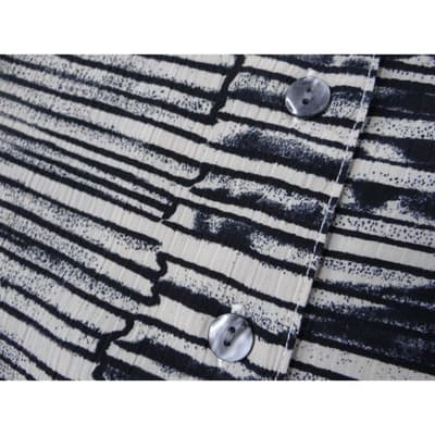 Vintage Alia Petites Women Size 8 Button Down Short Sleeve Striped Blouse Top - Thumbnail 7