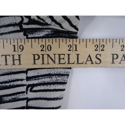 Vintage Alia Petites Women Size 8 Button Down Short Sleeve Striped Blouse Top - Thumbnail 8
