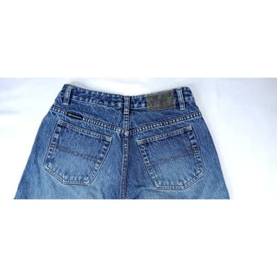 Vintage UnionBay Blue Denim Jeans Junior Size 1 Wide-Leg Straight-Leg Denim Pant - Thumbnail 8