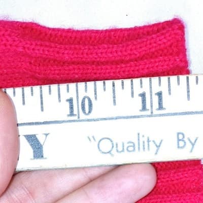 Vintage Justin Allen Women's Bright Pink Over-Sized Knit Sweater Made in USA - Thumbnail 8