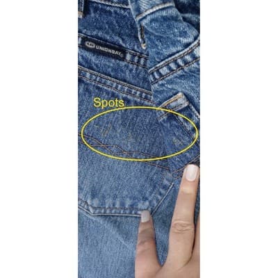 Vintage UnionBay Blue Denim Jeans Junior Size 1 Wide-Leg Straight-Leg Denim Pant - Thumbnail 9