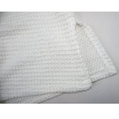TRESICS White Waffle Knit Crochet Lace Patchwork Sleeve Sweater Women - Thumbnail 9