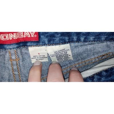 Vintage UnionBay Blue Denim Jeans Junior Size 1 Wide-Leg Straight-Leg Denim Pant - Thumbnail 2