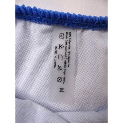 Blue Textured One Shoulder Bikini Swimsuit Set Women's Size Medium - Thumbnail 6