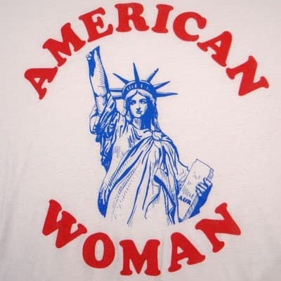 Bella Canvas American Woman Statue of Liberty Graphic Tee White Large - Thumbnail 5