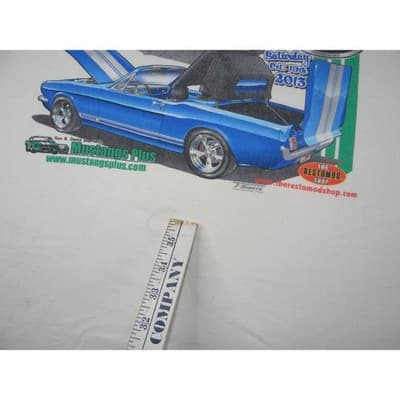 White Gildan Ultra Cotton 64 1/2 The 1st of The First Mustang T Shirt Size 2XL - Thumbnail 7