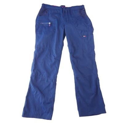 Koi Lite Peace Navy Blue Slim Fit Scrub Pants Womens Medium 721 Drawstring Cargo