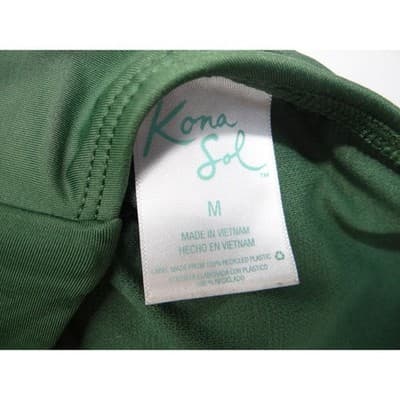 Kona Sol Womens Dark Green Halter Tie Bikini Swimsuit Set Size M/S - Thumbnail 5