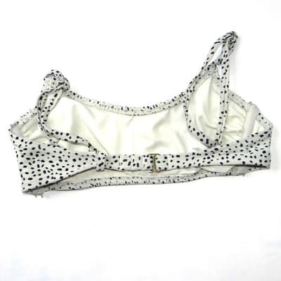 Xhilaration Smocked Dot Print Bikini Top Bandeau Swimwear Size M - Thumbnail 3