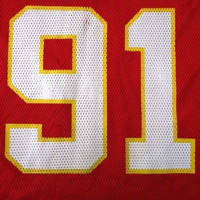 Reebok Kansas City Chiefs Leslie O'Neal 91 NFL Jersey Mens XL Red Mesh Football - Thumbnail 5