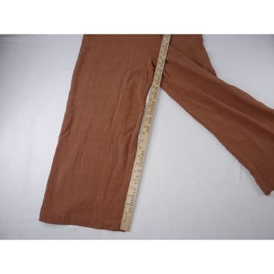 NWT-Universal Thread Women Brown Wide Leg Jumpsuit Smocked Tie Neck Size M - Thumbnail 7