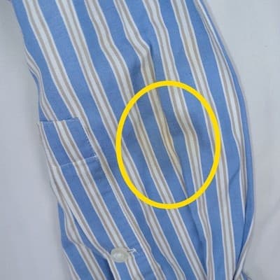 Michael Michael Kors Mens Blue Stripe Button Down Dress Shirt Size 17 34/35 - Thumbnail 6